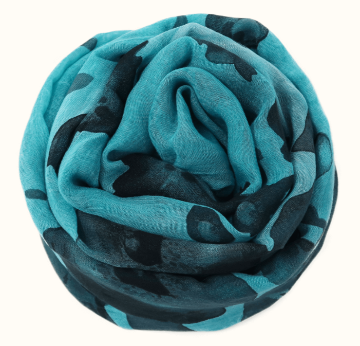 Foulard sciarpa Bamboo Renoir Turchese 46