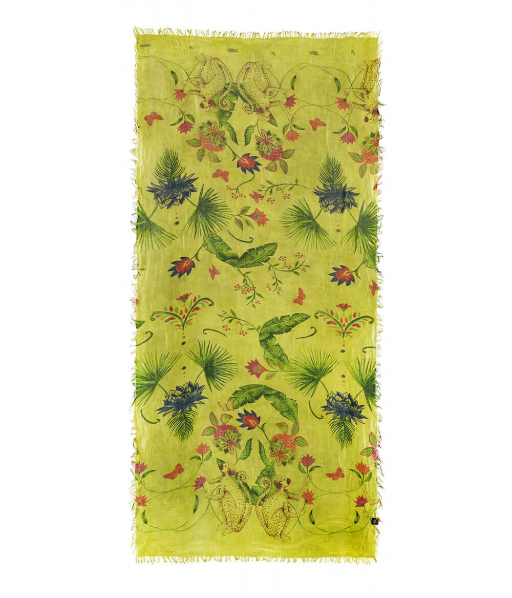 Foulard sciarpa Bamboo Frida Kalo Verde 11
