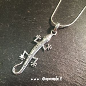 Ciondolo Geko in Argento 40mm