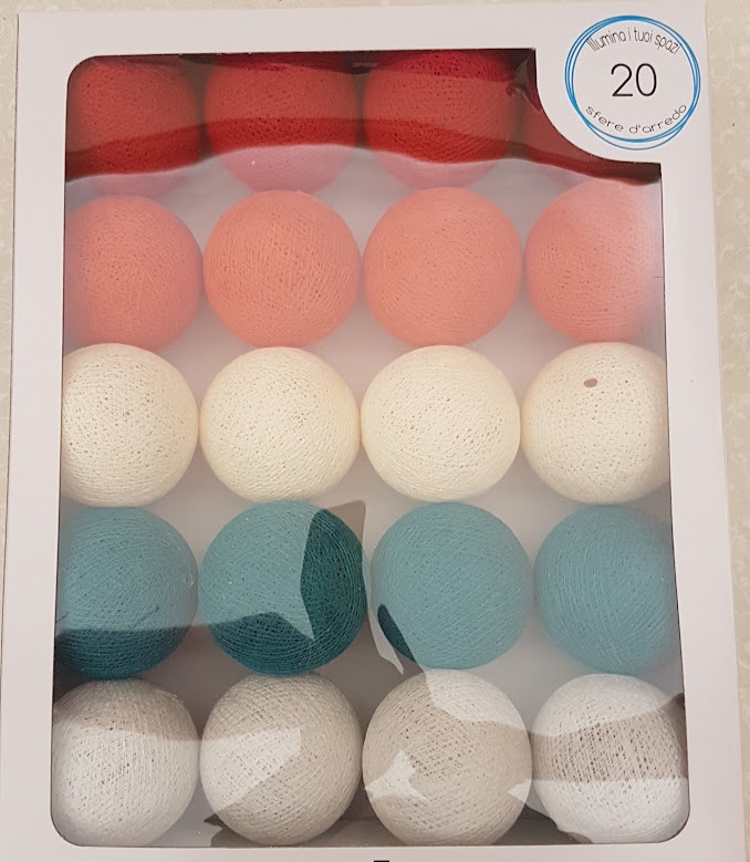 Ghirlanda luminosa Lucine con sfere Cofanetto 20 luci Pop