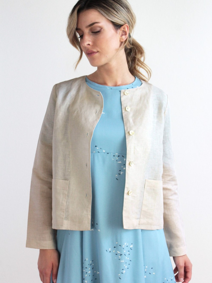 Giacca donna in lino Citrus Sabbia