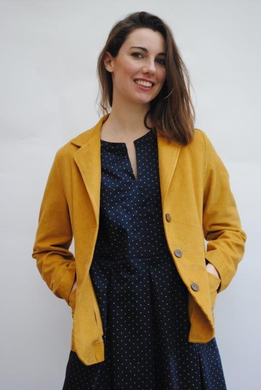 Giacca in velluto a costine millerighe - Giallo Oro