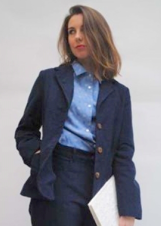 Giacca in velluto a costine millerighe - Blu