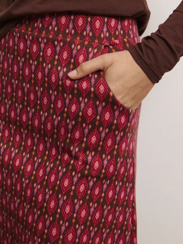 Gonna jacquard in cotone bio Sabine Lampone