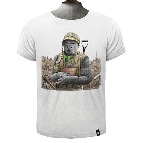 T-shirt GORILLA WARFARE - cotone BIO - unisex - Dirty Velvet