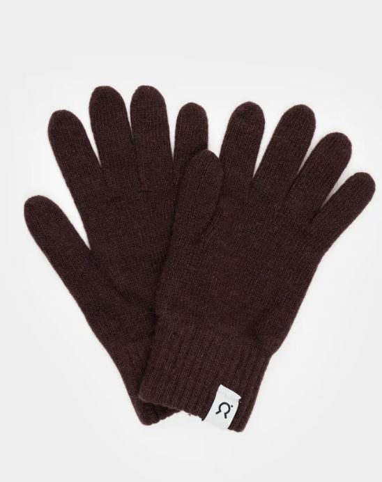 Guanti in cashmere rigenerato uomo Brown Caffè