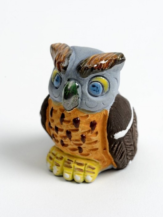 Gufo in ceramica per bomboniera