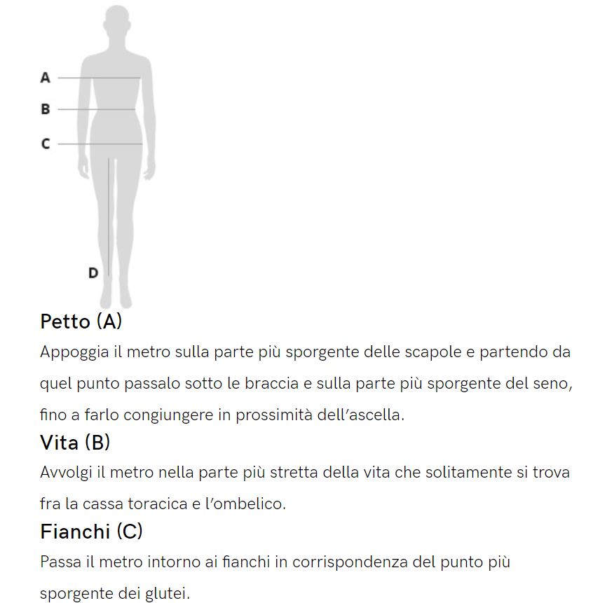 Guida Taglie, come prendere le misure