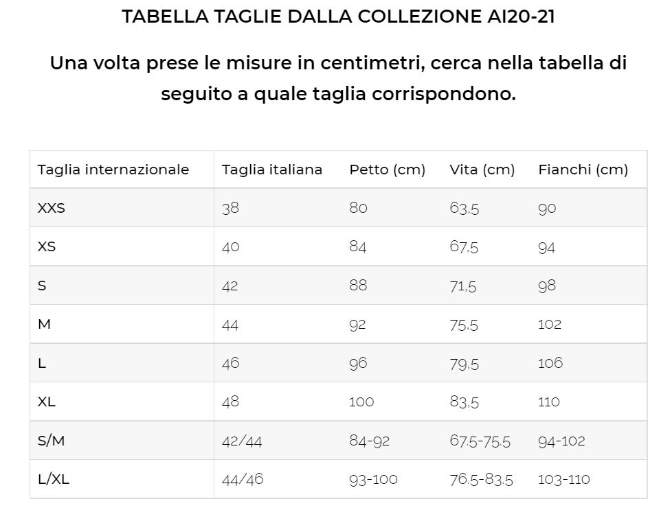 Guida taglie