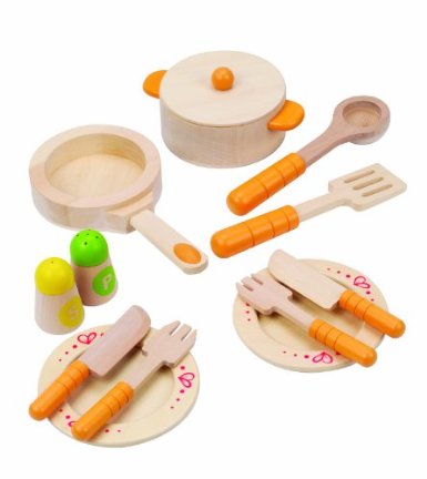 set pentole e piatti hape gioco legno