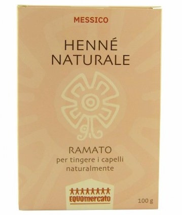 Hennè ramato naturale per tingere i capelli naturalmente 