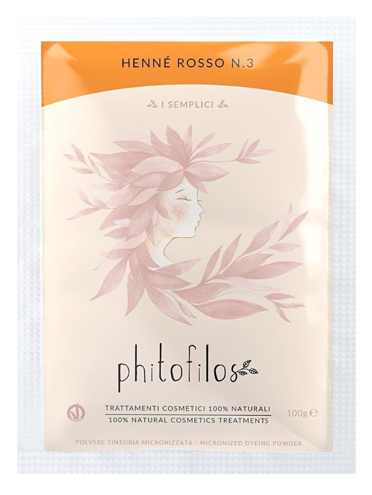 Hennè rosso 3 Phitofilos, per tingere i capelli naturalmente