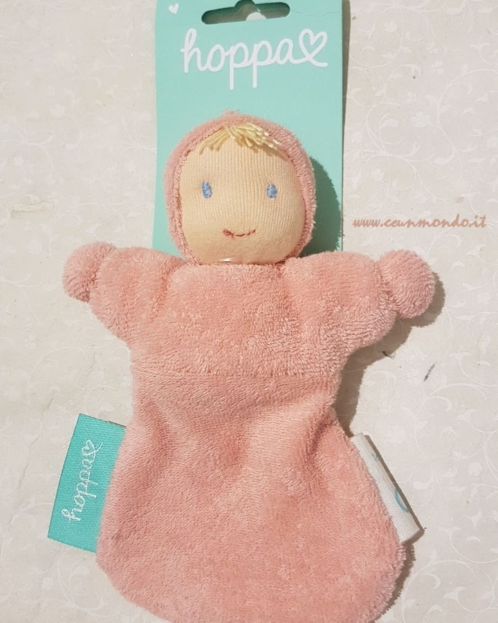 Hoppa mini doudou nanna 15cm rosa