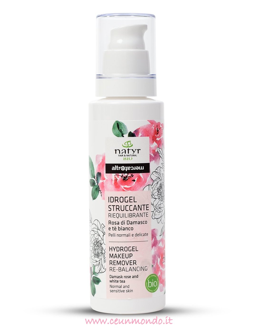 Idrogel struccante - riequilibrante Bio - Rosa di Damasco - Natyr