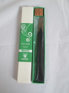 Incenso naturale al Tea Tree con portaincenso in terracotta