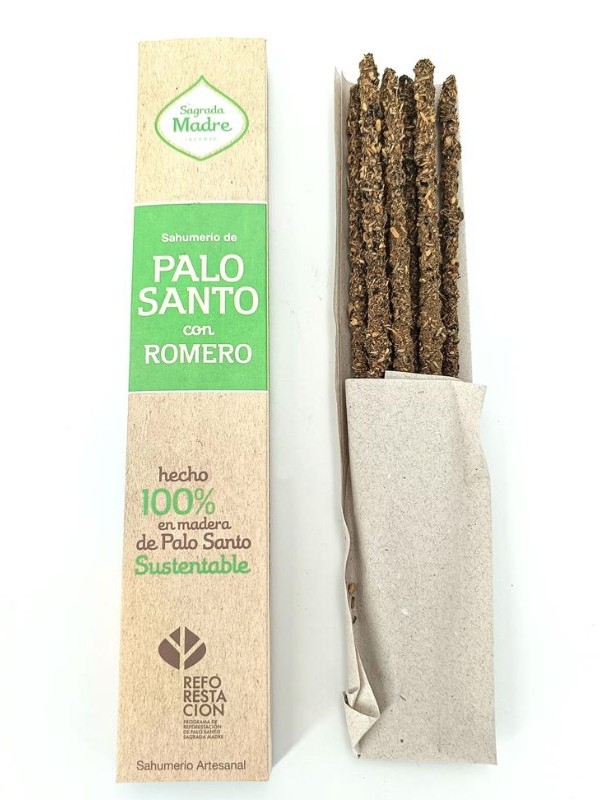 Incenso naturale, palo santo e Rosmarino in bastoncini Sagrada Madre