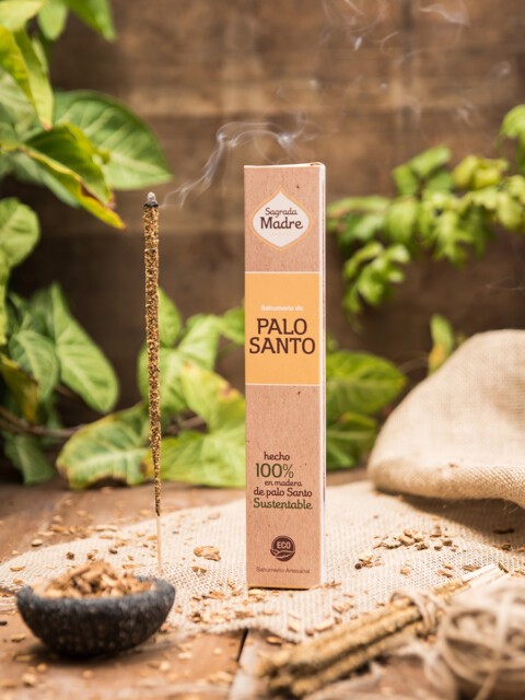 Incenso naturale al palo santo in bastoncini Sagrada Madre, 8 bastoncini