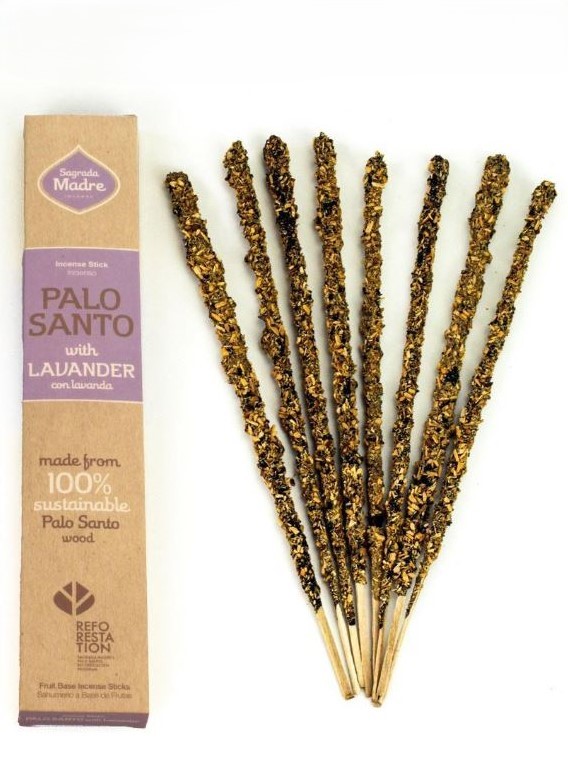 Incenso naturale Palo santo e Lavanda in bastoncini Sagrada Madre