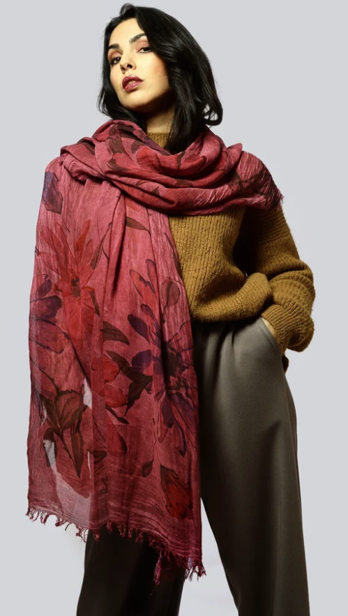 Foulard sciarpa bamboo DE NITTIS bianco
