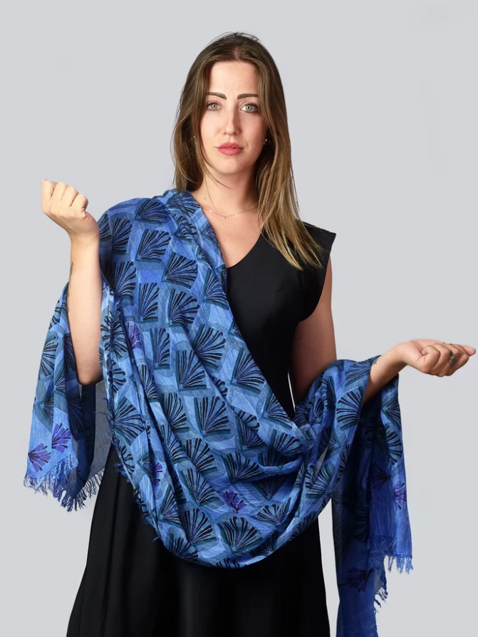 Foulard sciarpa bamboo Erté Rosa Antico
