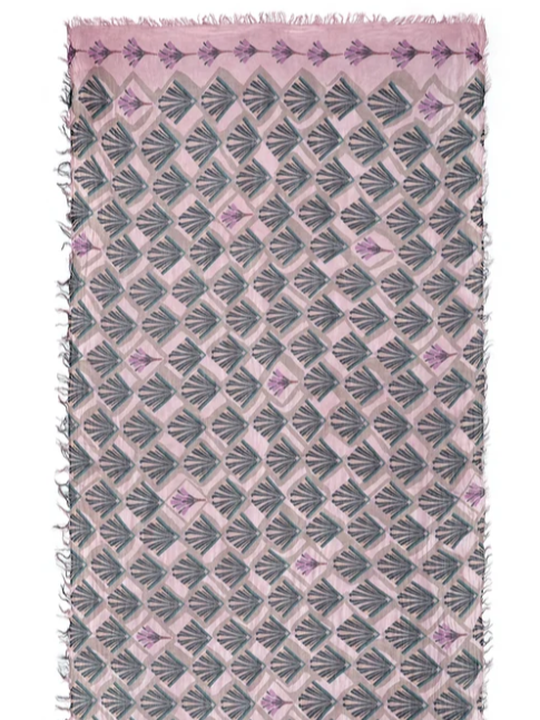 Foulard sciarpa bamboo Erté Rosa Antico
