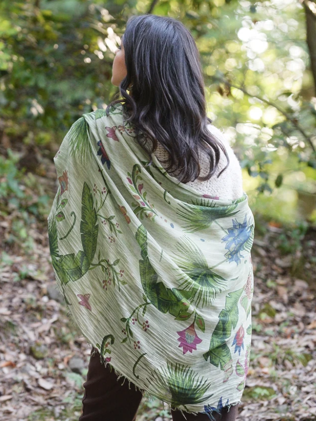 Foulard in bamboo Frida verde
