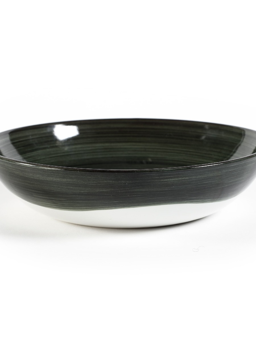 Insalatiera in ceramica bianco Nero