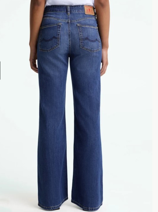 Jeans donna flare KUKIKO cotton flex Mid worn