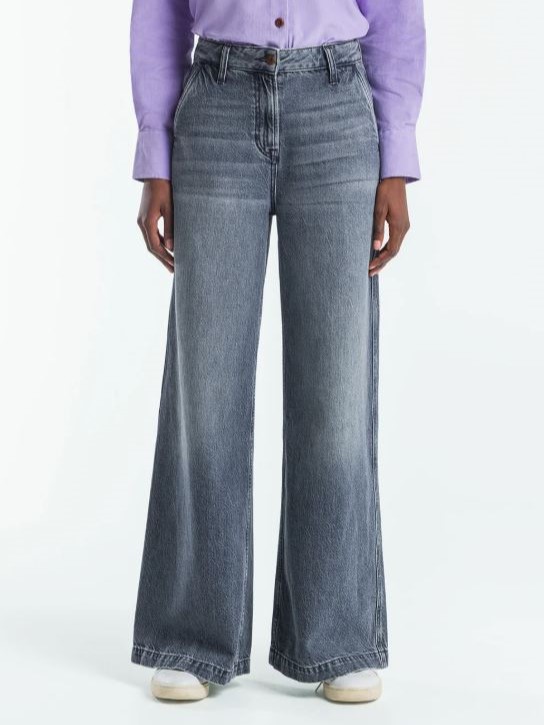 Jeans larghi Donna Lilibet grigio chiaro, Kings of indigo