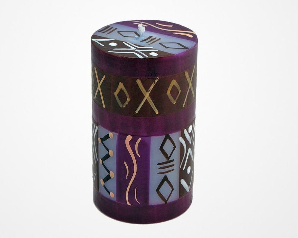 Candela dipinta a mano Kabisa cm 6x10h - Nobunto