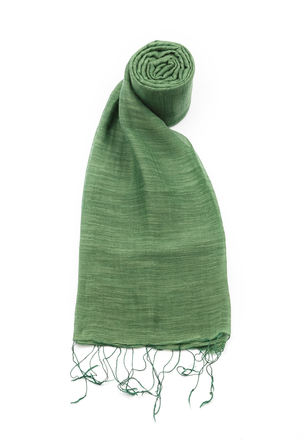Sciarpa LAN 50% seta 50% cotone Tinta Unita PINE GREEN
