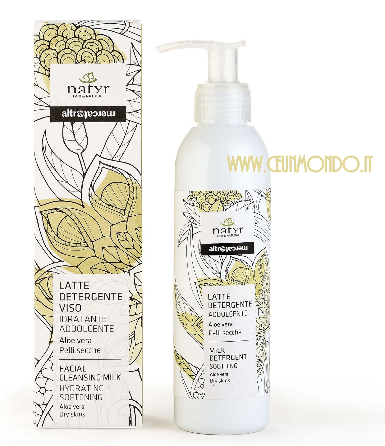 Latte detergente aloe vera idratante addolcente Natyr Altromercato