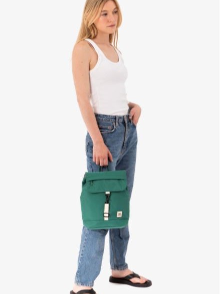 Zainetto donna in pet riciclato ecofriendly Scout Mini Green di Lefrik.