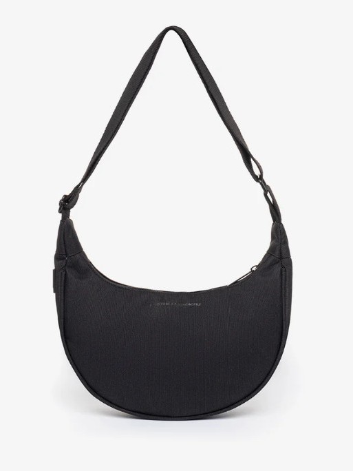Borsa marsupio mezzaluna LUA in tessuto ecofriendly Nero Lefrik