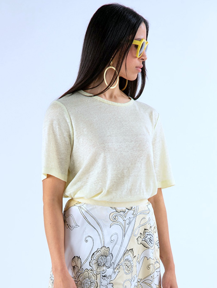 Maglia in lino ARIANNA Bianca