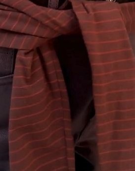 Maglia donna righe Castagna
