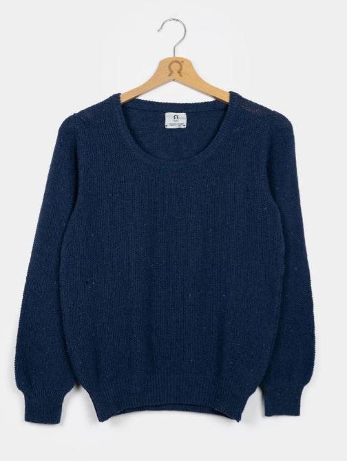 Maglioncino in jeans di cotone rigenerato Grazia Blu baltico Rifò