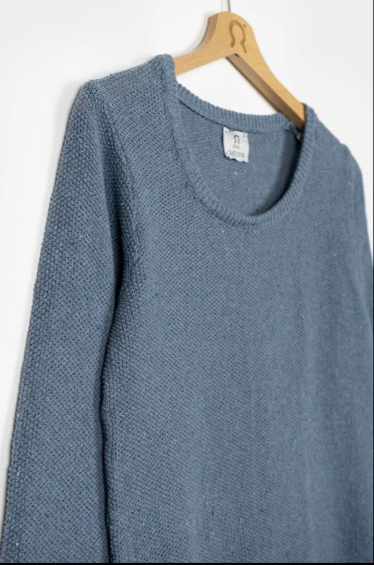 Maglia donna jeans rigenerato Grazia Blu Atlantico - Rifò