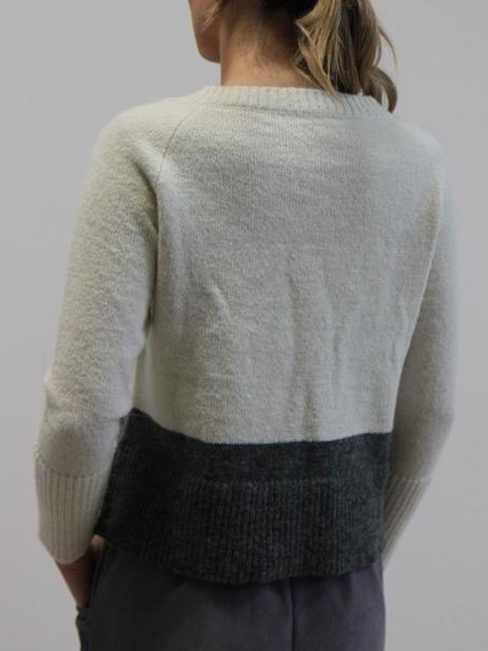 Maglia donna in alpaca Delfino bianco grigio On Earth