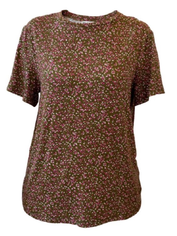 Maglia donna micro fantasia Verde fucsia Mia - Progetto Quid