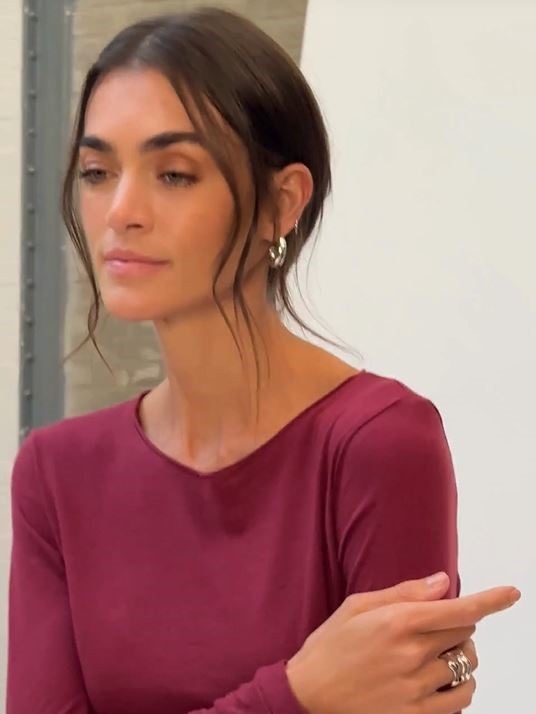 Maglia donna sotto giacca Bordeaux