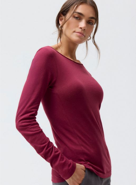 Maglia donna sotto giacca Bordeaux