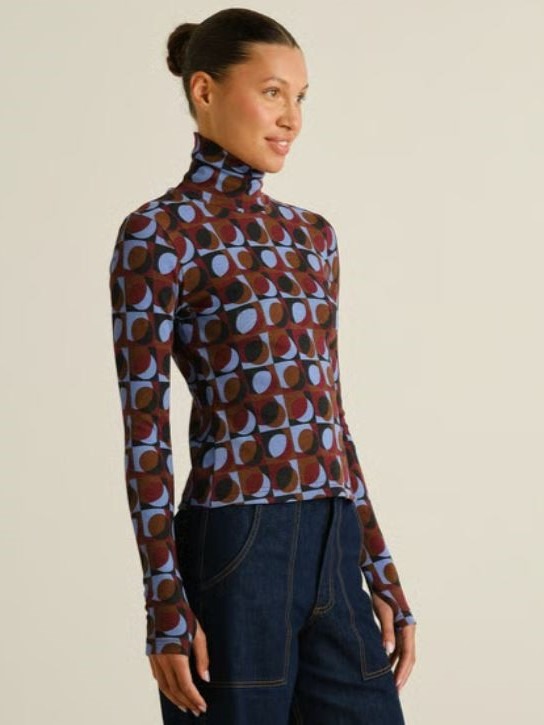 Maglia donna Malma Retro Geo in cotone bio