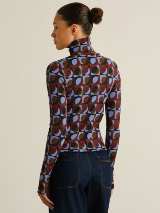 Maglia donna Malma Retro Geo in cotone bio