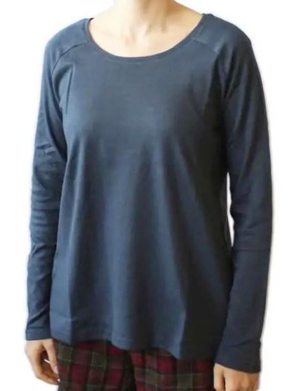 Maglia in caldo cotone biologico Samba color Blu