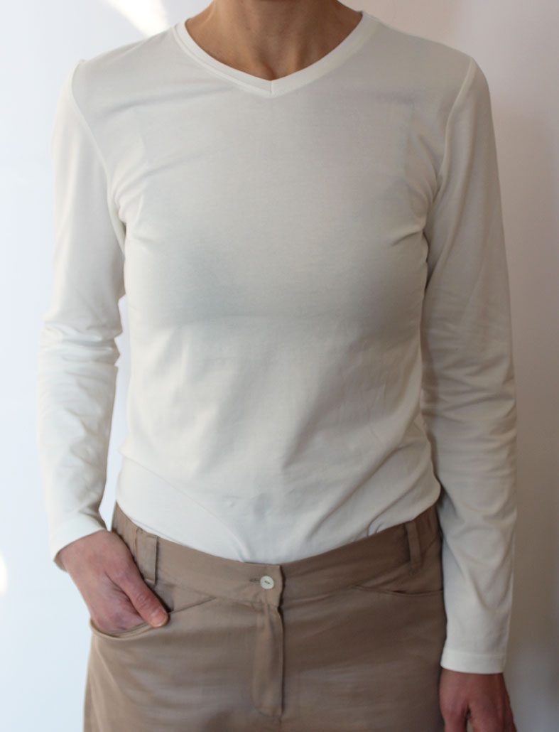 Maglia in cotone biologico Ferula color Panna