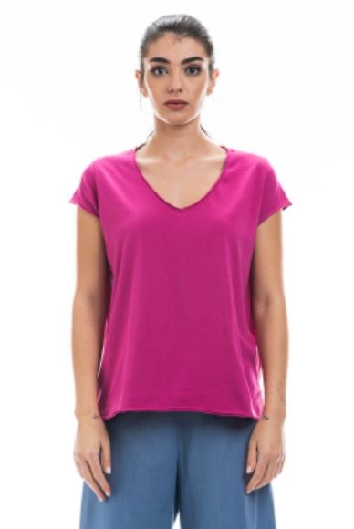 Maglia morbida in cotone jersey Ametista - Fucsia - On Earth