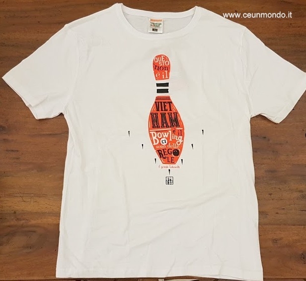 T-shirt Lebowski Il Bowling bianca - O'press