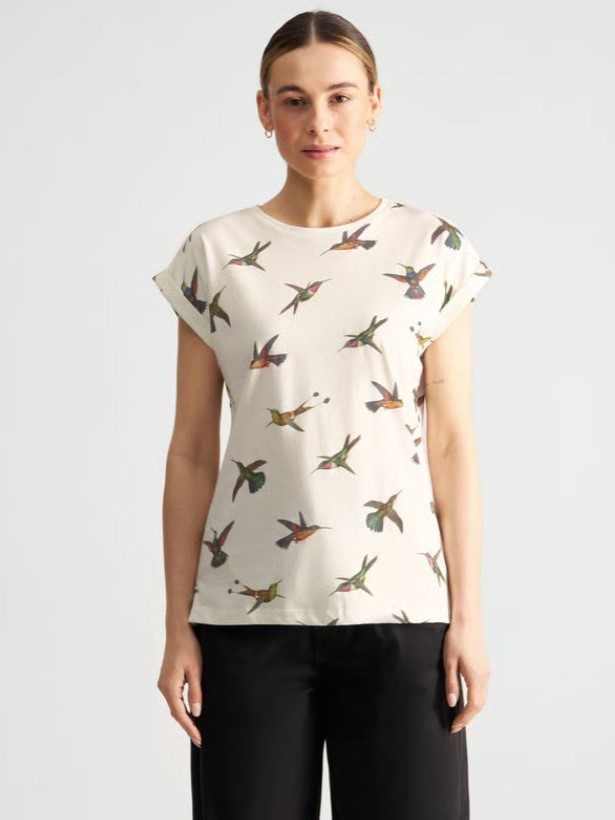 T-shirt cotone organico Visby COLIBRI donna