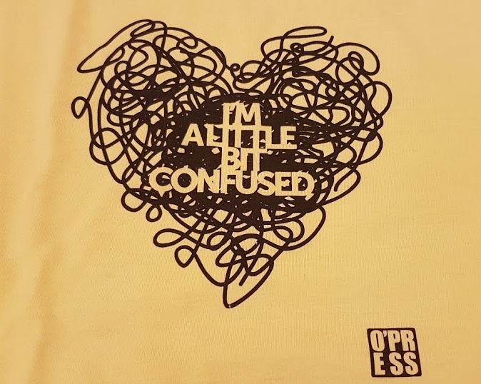 T-shirt I'm Confused Gialla - Cotone BIO - O'press